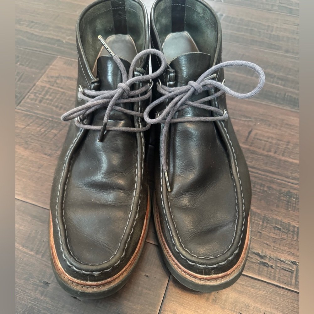 Men’s Clark’s Trace ramble leather black chukka business casual boots size 10.5 - Picture 8 of 10